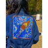 Chamarra de Mezclilla, Navegando con Van Gogh pintada a mano