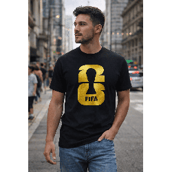 Playera FIFA 26 Negra Dorada | Camiseta Mundial 2026