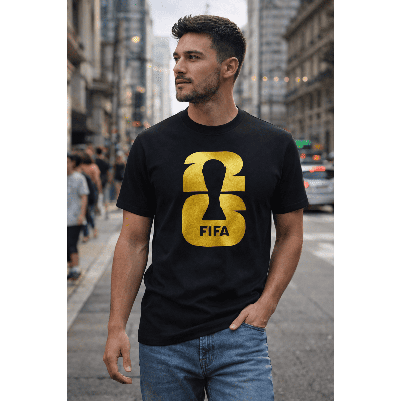Playera FIFA 26 Negra Dorada | Camiseta Mundial 2026