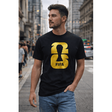 Playera FIFA 26 Negra Dorada | Camiseta Mundial 2026
