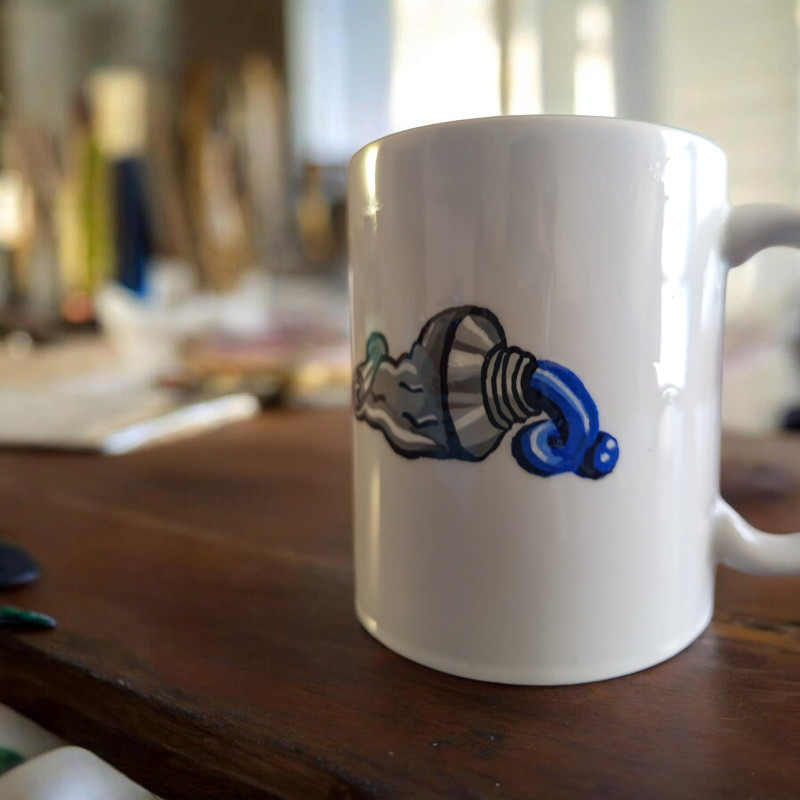 Taza de pintando con Van Gogh